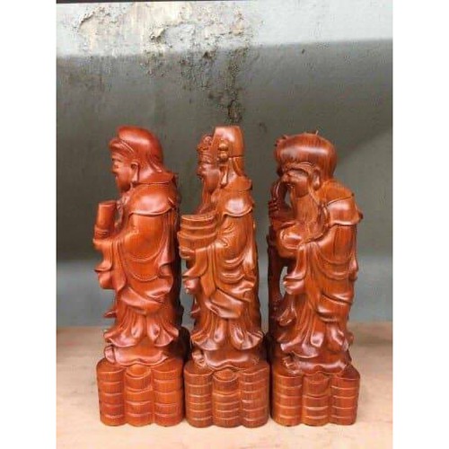 Bộ tam đa gỗ hương cao 30cm